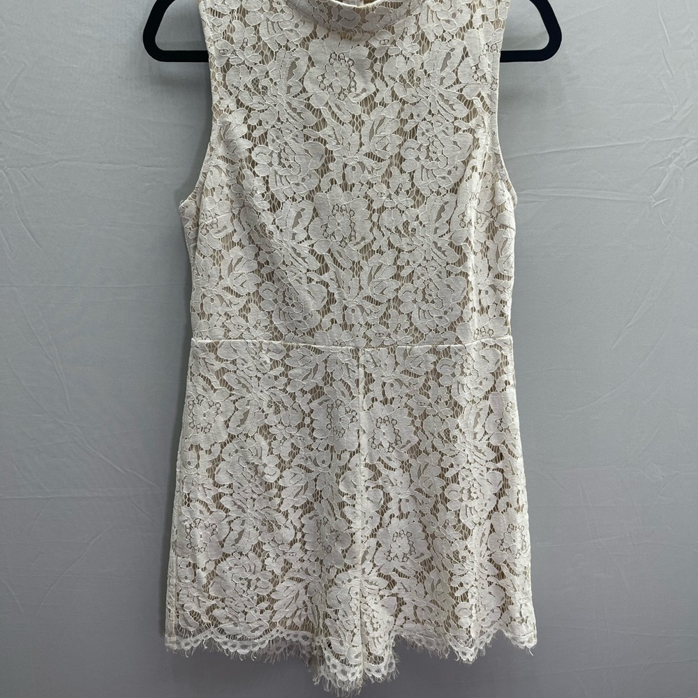 Lena Cream Lace Jumpsuit Romper